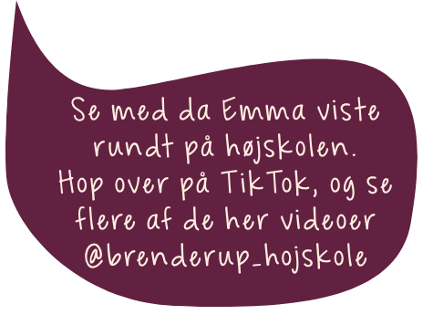 Se med da Emma viste rundt på højskolen. Hop over på vores Tiktok og se flere af de her videoer @brenderup_hojskole